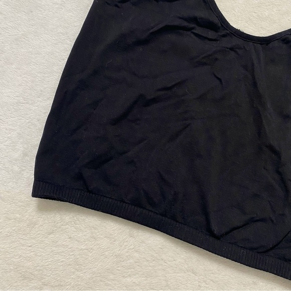 Free People intimately black string crop tank top size M/L - Picture 2 of 4